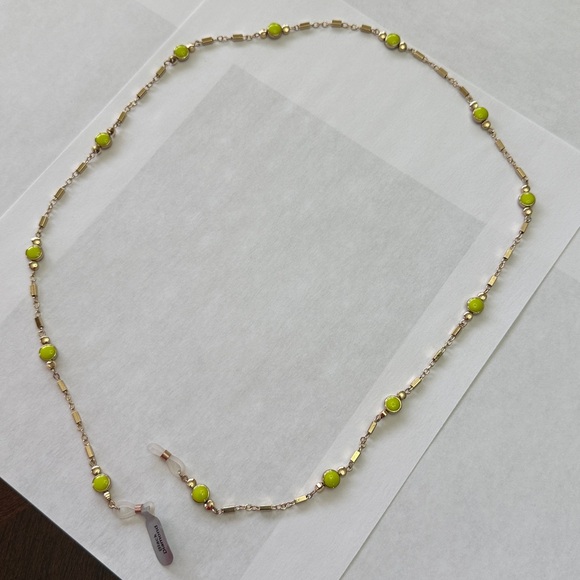 Anthropologie Black Diamond Gemstone and Gold Plated Chain Eyewear!!🔥🔥🔥 - Picture 3 of 16